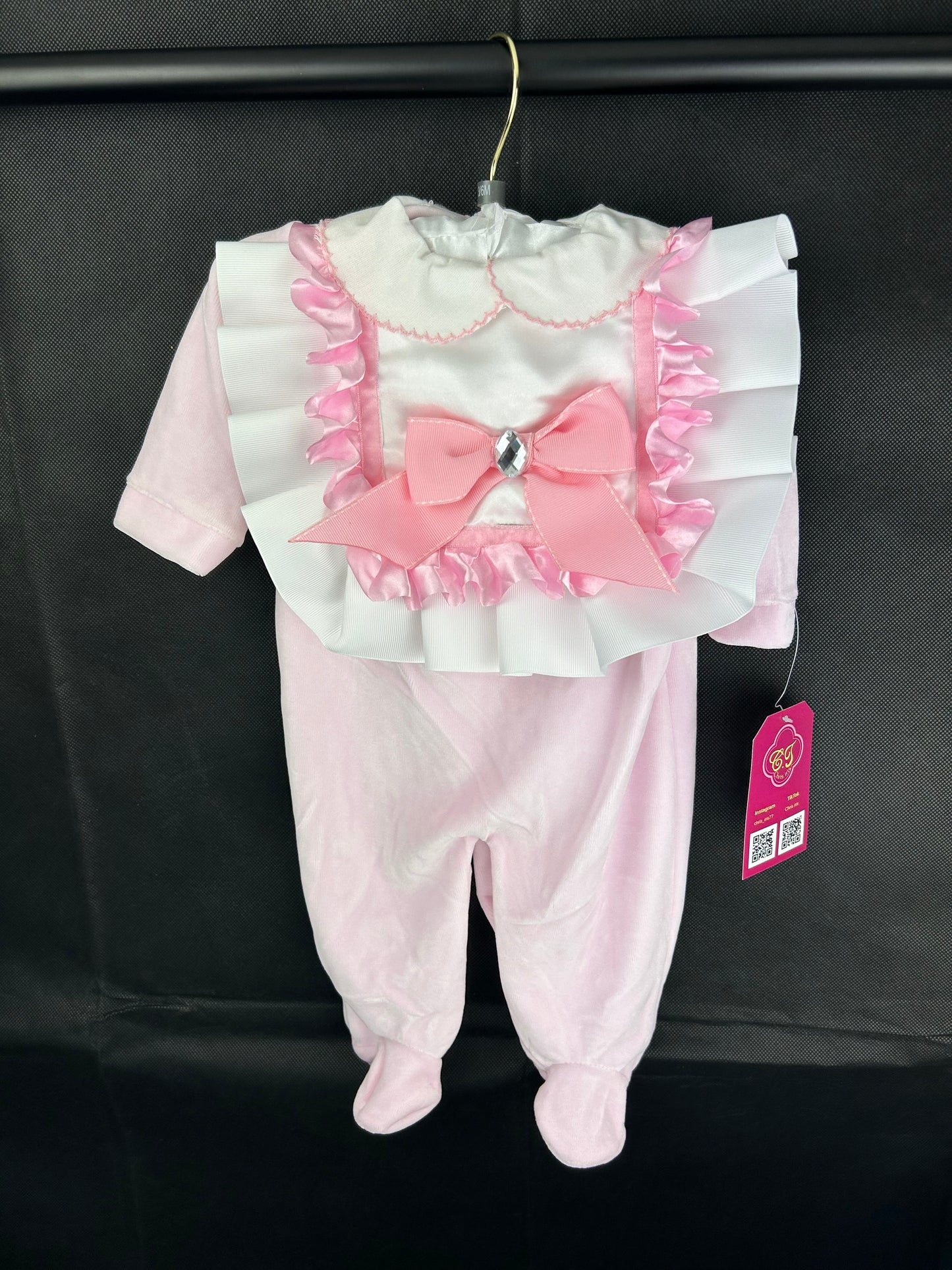 Pyjama bébe nœud rose